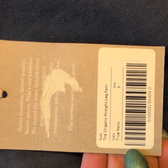 *FinalPrice!* NWT Everlane The Organic Straight-Leg Pant True Navy Size 6 - Picture 4 of 10